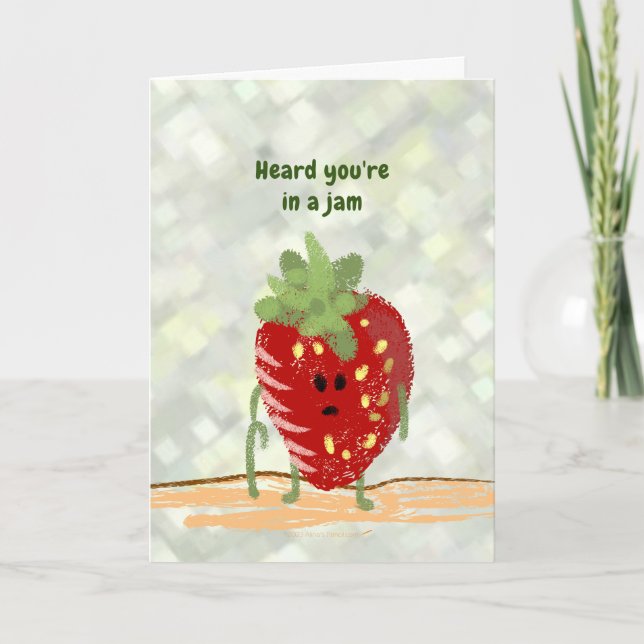 Funny Strawberry Pun Hip Knee Surgery Kort (Framsida)
