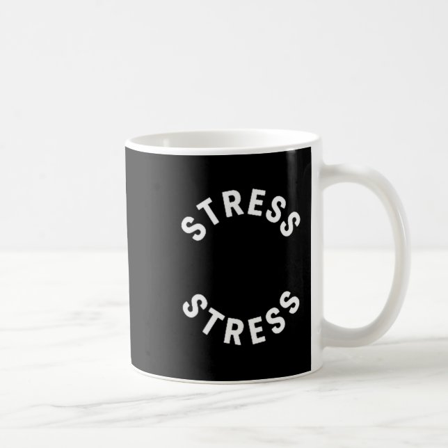 Funny Stress Is My Medal Tee - Humorous Life Warri Kaffemugg (Höger)