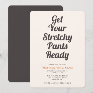 Funny Stretchy Byxor Brown Thanksgiving Middag Inbjudningar