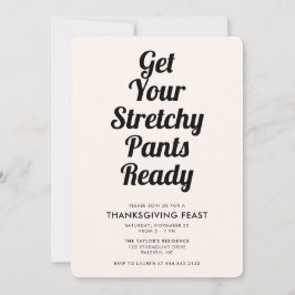 Funny Stretchy Byxor Thanksgiving Dinner Black Inbjudningar