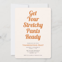 Funny Stretchy Byxor Thanksgiving Middagsinbjudan Inbjudningar