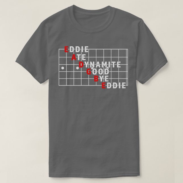 Funny String Name Eddie Ate Dynamite Good Bye Eddi T Shirt (Design framsida)