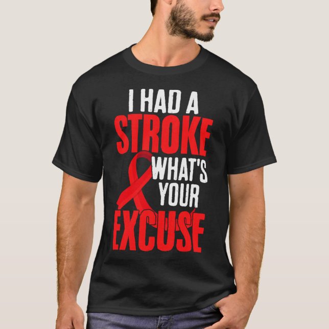 Funny Stroke Survivor Ribbon Jag hade Stroke What' T Shirt (Framsida)