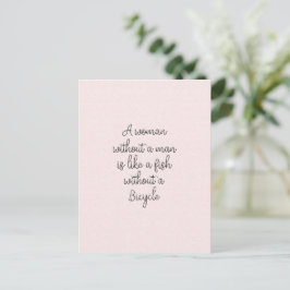 Funny Strong Woman Female Quote Girlpower Card Vykort