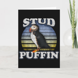 Funny Stud Muffin Vintage Retro Style Stud Puffin  Kort
