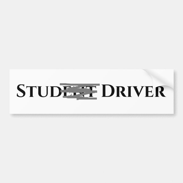 Funny Student-drivrutin Bildekal (Framsidan)