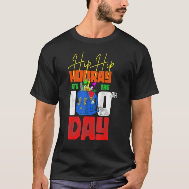 Funny Student Kids Gift 100th Day Happy 100 Days O T Shirt (Framsida)