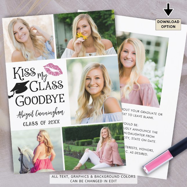 Funny Student KISS MY CLASS GOODBYE 6 Photo Meddelande (Skapare uppladdad)