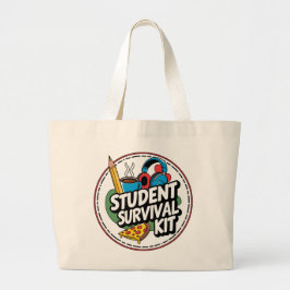 Funny Student Survival Kit Back to school Shirt Jumbo Tygkasse
