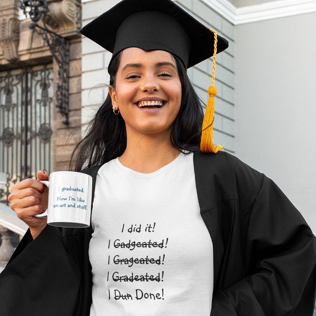 Funny Studenten-citat Humor Smart Student Grad Två-Tonad Mugg (Funny Graduation Quote Humor Smart Graduate Grad Two-Tone Coffee Mug)