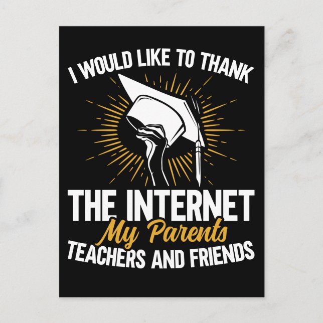 Funny Studenten Joke Student Sarcastic Student Vykort (Framsida)