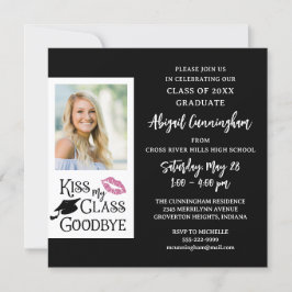 Funny Studenten KISS MY CLASS GOODBYE Photo Inbjudningar