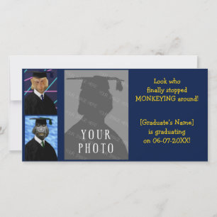 Funny Studenten Monkey Personlig Grad Photo Meddelande
