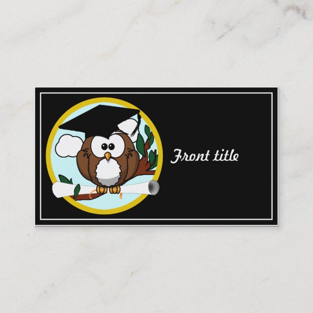 Funny Studenten Uggla med tak och diplomati (Framsida)