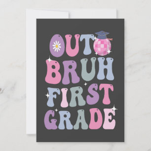 Funny Studenten ut Bruh Klass Groovy Gift Inbjudningar