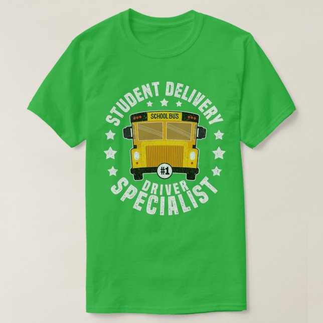 Funny Studenter BusDriver School Buss Drivrutinsko T Shirt (Design framsida)