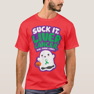 Funny Suck it Liver Cancer Gimme Candy Cute Ghost T Shirt