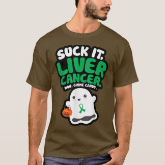Funny Suck it Liver Cancer Gimme Candy Cute Ghost T Shirt