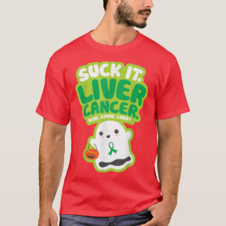 Funny Suck it Liver Cancer Gimme Candy Cute Ghost T Shirt