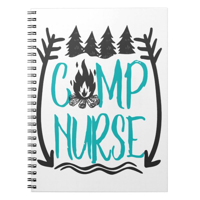 Funny Summer Camp Nurse Nursing Gift Camping RN Anteckningsbok (Framsidan)