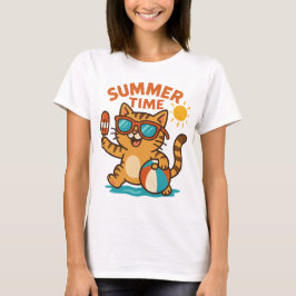 Funny Summer Cat T-Shirt