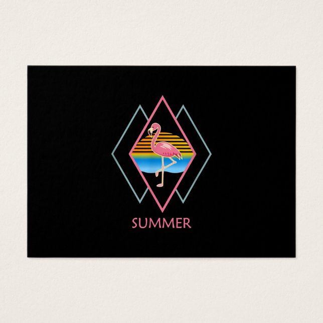 Funny Summer Flamingo | Cute Flamingo Älskare Visitkort (Framsidan)