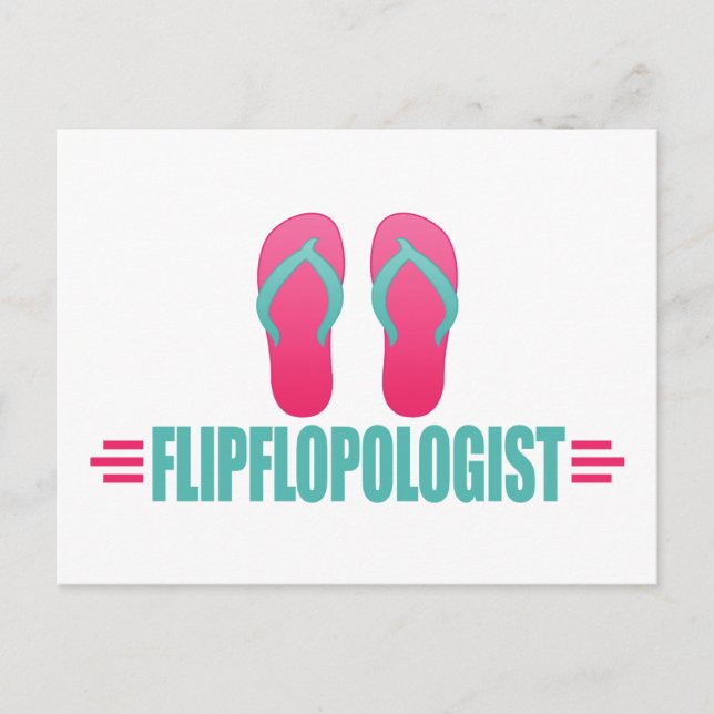 Funny Summer Flinflip flops Vykort (Framsida)