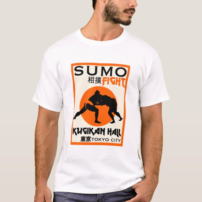 Funny Sumo Wrestler T Shirt (Framsida)