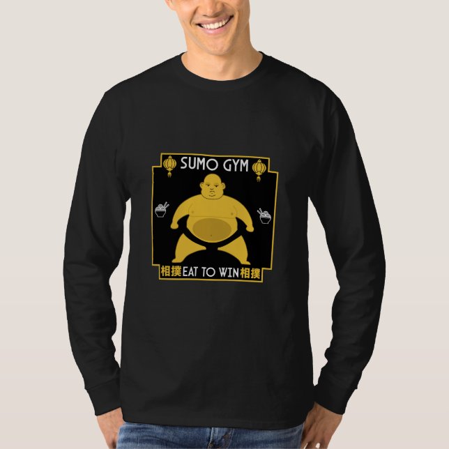 Funny Sumo Wrestler T Shirt (Framsida)