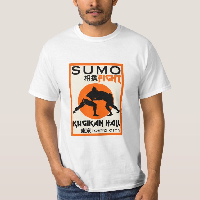 Funny Sumo Wrestler T Shirt (Framsida)