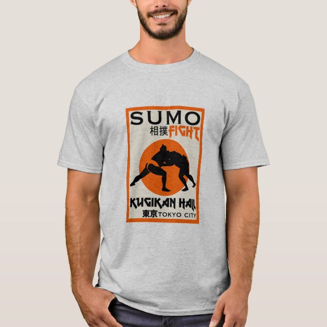 Funny Sumo Wrestler T Shirt (Framsida)