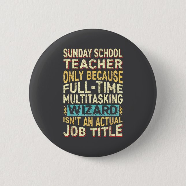 Funny Sunday School Teacher Multitasking Wizard Qu Knapp (Framsida)