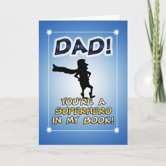 Funny superhjälte Pappa Fars dag Kort