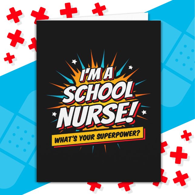 Funny Superpower School Nurse-utvärdering Kort (Skapare uppladdad)