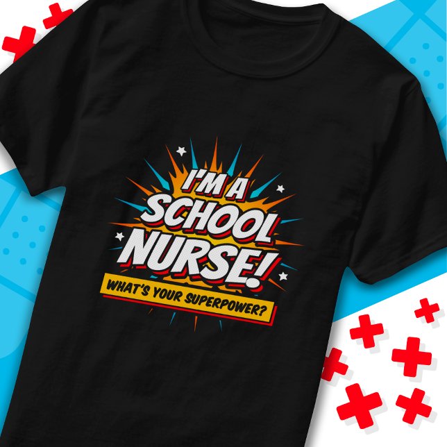 Funny Superpower School Nurse-utvärdering T Shirt (Skapare uppladdad)
