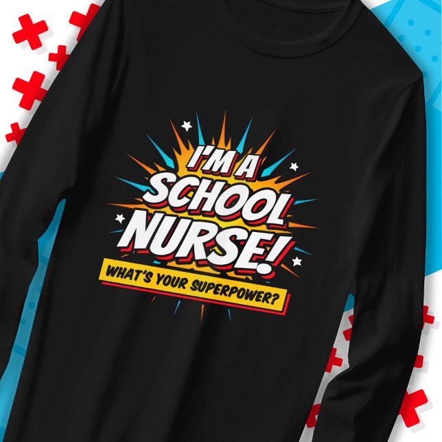 Funny Superpower School Nurse-utvärdering T Shirt (Skapare uppladdad)
