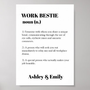 Funny Superskoj Co-arbetare i Bestie Bild Gift Poster