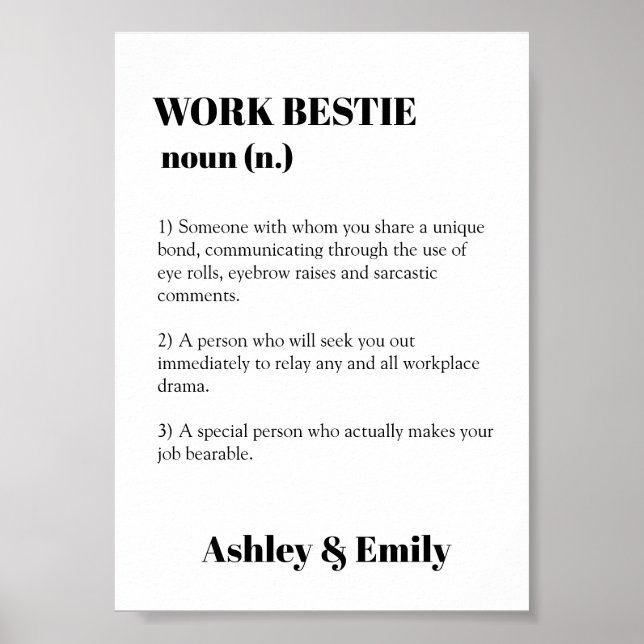 Funny Superskoj Co-arbetare i Bestie Bild Gift Poster (Framsidan)