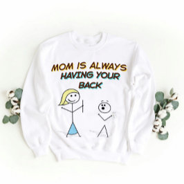 Funny supportTecknad för Mamma - med ryggen T Shirt