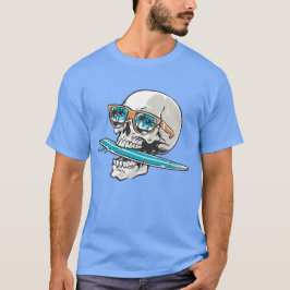 Funny Surfboard Bite Summer Surf Design T Shirt