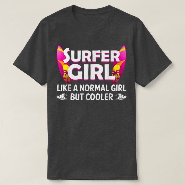 Funny Surfer Girl Design for Women Mamma Surfa Sur T Shirt (Design framsida)