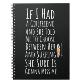 Funny Surfing Gifts For Men Surfer For Him Humor Anteckningsbok