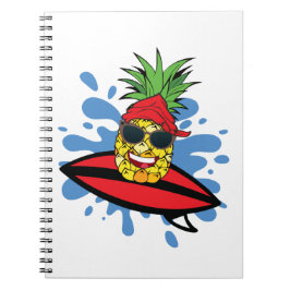Funny Surfing Pineapple Anteckningsbok