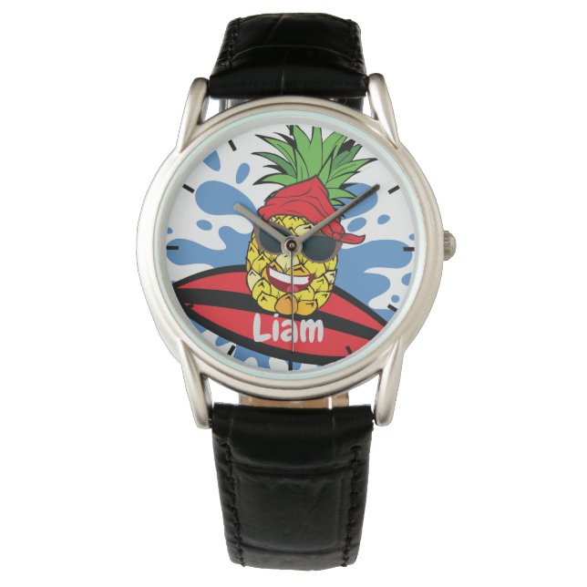 Funny Surfing Pineapple Armbandsur (Framsida)