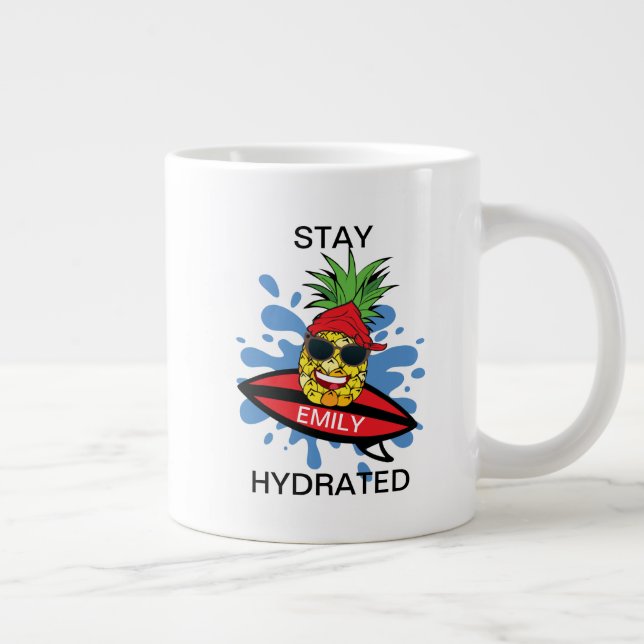 Funny Surfing Pineapple Jumbo Mugg (Höger)