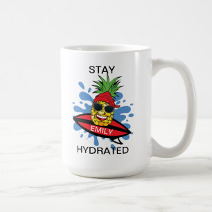 Funny Surfing Pineapple Kaffemugg