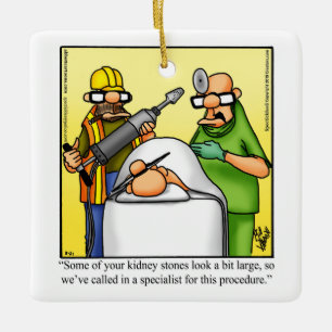 Funny Surgeon Humor Julgransprydnad Keramik