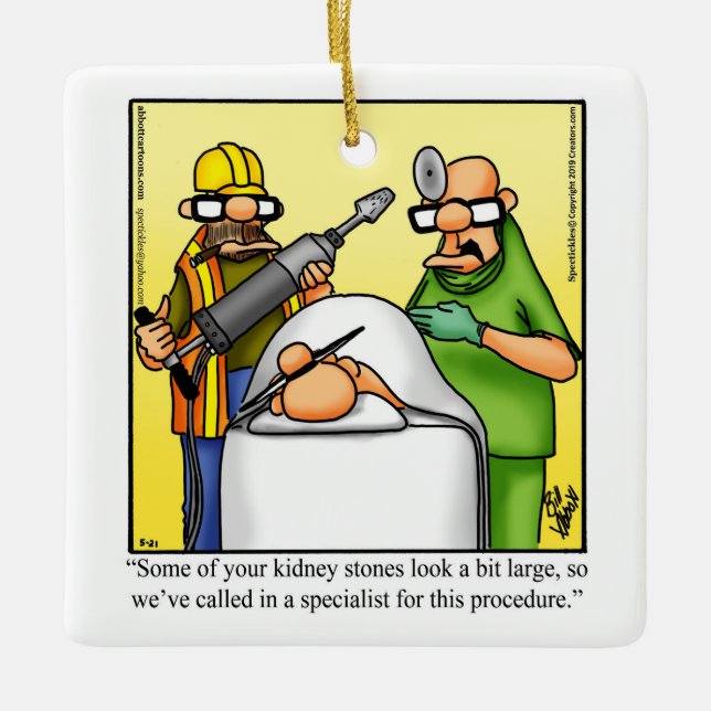 Funny Surgeon Humor Julgransprydnad Keramik (Framsida)