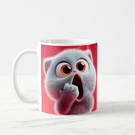 Funny Surprised Cat Coffee Mug – Cute Gift for Cat Kaffemugg