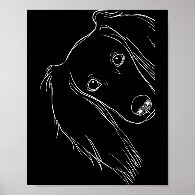 Funny Surprised Dog Saluki  Poster (Framsidan)